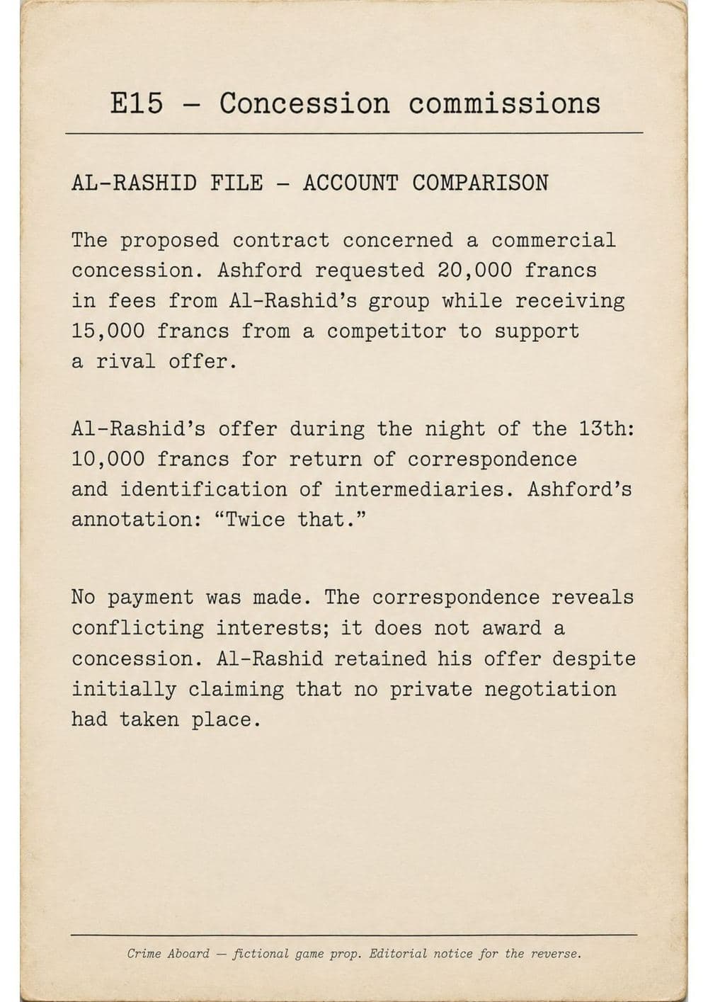 A document from the case file
